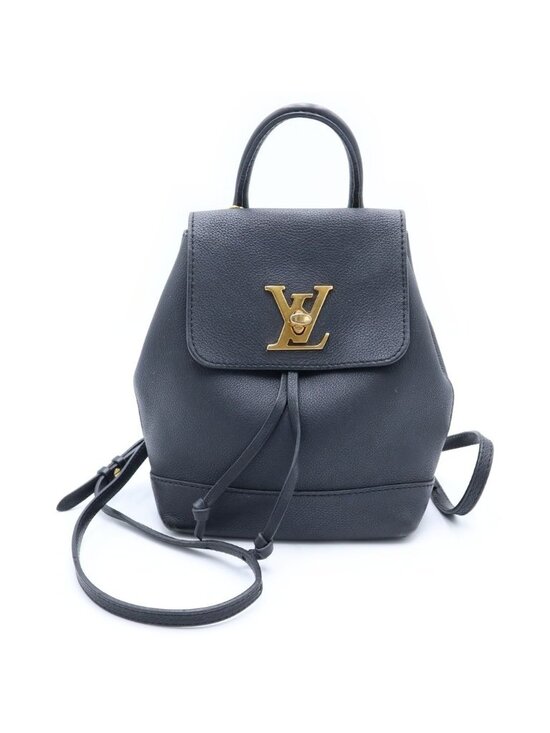 Louis Vuitton Lockme Backpack Mini Black Leather Gold main image 10